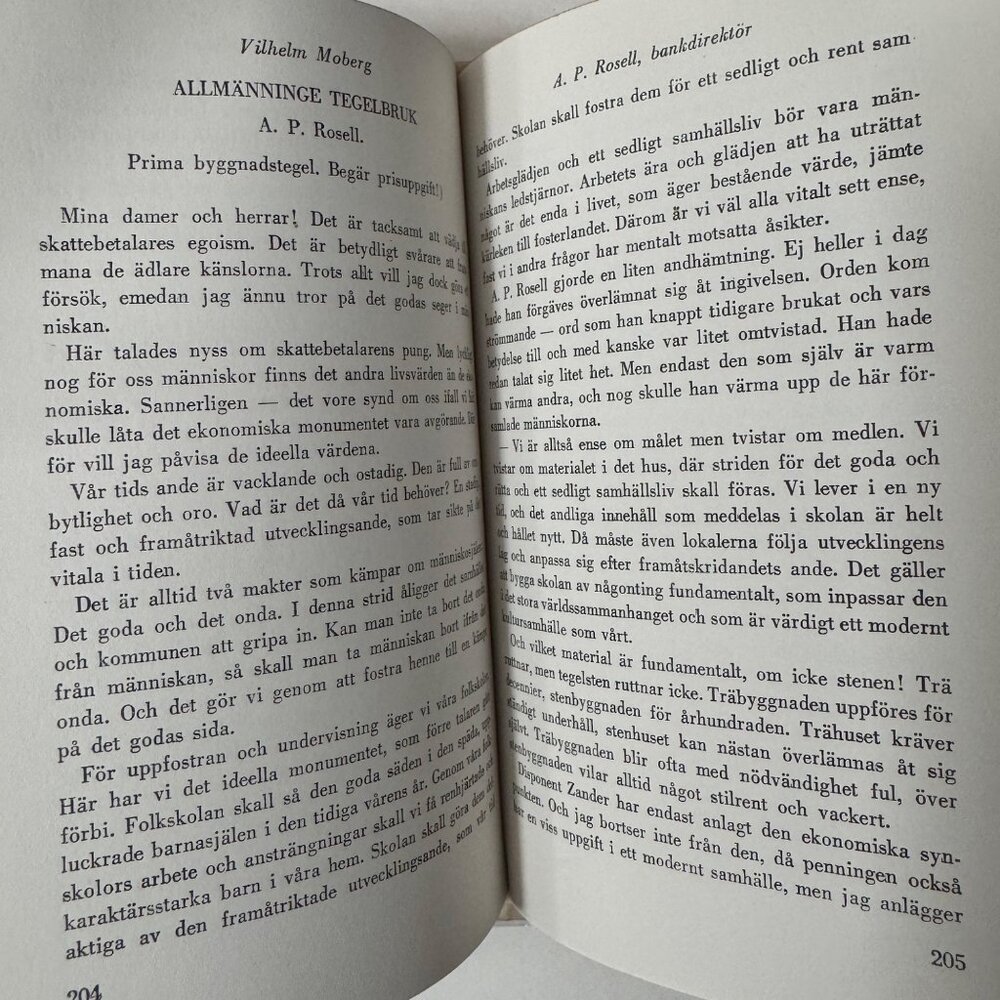 Vilhelm Moberg A.P. Rosell Bankdirektör First Edition HC 1946 Swedish Language - Picture 15 of 16